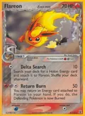 Flareon δ, card 5 of the Delta Species set, 2005, illustrated by Kouki Saitou