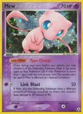 Mew, card 10 of the Legend Maker set, 2006, illustrated by Kouki Saitou