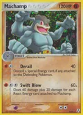 Machamp, card 9 of the Legend Maker set, 2006, illustrated by Kouki Saitou
