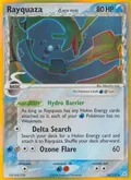 Rayquaza δ, card 16 of the Holon Phantoms set, 2006, illustrated by Mitsuhiro Arita