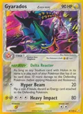 Gyarados δ, card 8 of the Holon Phantoms set, 2006, illustrated by Hajime Kusajima