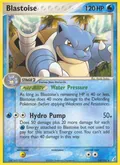 Blastoise, card 14 of the Crystal Guardians set, 2006, illustrated by Kouki Saitou