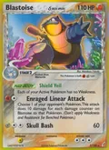 Blastoise δ, card 2 of the Crystal Guardians set, 2006, illustrated by Masakazu Fukuda