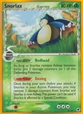 Snorlax δ, card 10 of the Dragon Frontiers set, 2006, illustrated by Masakazu Fukuda