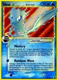 Mew ★ δ, card 101 of the Dragon Frontiers set, 2006, illustrated by Masakazu Fukuda