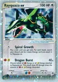Rayquaza ex, card 97 of the Dragon set, 2003, illustrated by Hikaru Koike