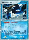 Blastoise ex, card 104 of the FireRed & LeafGreen set, 2004, illustrated by Hikaru Koike