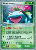 Venusaur ex, card 112 of the FireRed & LeafGreen set, 2004, illustrated by Ryo Ueda