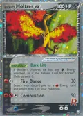 Rocket's Moltres ex, card 100 of the Team Rocket Returns set, 2004, illustrated by Ryo Ueda