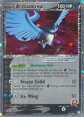 Rocket's Articuno ex, card 96 of the Team Rocket Returns set, 2004, illustrated by Ryo Ueda