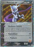 Rocket's Mewtwo ex, card 99 of the Team Rocket Returns set, 2004, illustrated by Mitsuhiro Arita