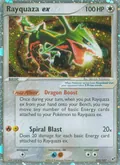 Rayquaza ex, card 102 of the Deoxys set, 2005, illustrated by Shin-ichi Yoshikawa