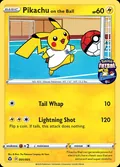 Pikachu on the Ball, card 1 of the Pokémon Futsal Collection set, 2020, illustrated by The Pokémon Company Art Team