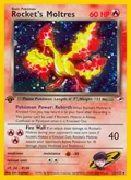 Rocket's Moltres, card 12 of the Gym Heroes set, 2000, illustrated by Ken Sugimori