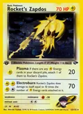 Rocket's Zapdos, card 15 of the Gym Challenge set, 2000, illustrated by Shin-ichi Yoshida