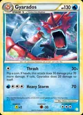 Gyarados, card 123 of the HeartGold & SoulSilver set, 2010, illustrated by Wataru Kawahara