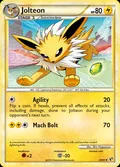 Jolteon, card 28 of the HS—Undaunted set, 2010, illustrated by Shin Nagasawa