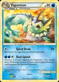 Vaporeon, card 41 of the HS—Undaunted set, 2010, illustrated by sui