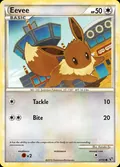 Eevee, card 47 of the HS—Undaunted set, 2010, illustrated by Kanako Eo