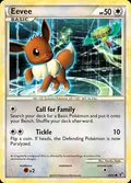 Eevee, card 48 of the HS—Undaunted set, 2010, illustrated by Noriko Hotta