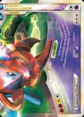 Rayquaza & Deoxys LEGEND, card 90 of the HS—Undaunted set, 2010, illustrated by Shinji Higuchi + Sachiko Eba