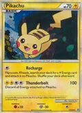 Pikachu, card HGSS03 of the HGSS Black Star Promos set, 2010, illustrated by Kanako Eo