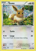 Eevee, card 12 of the McDonald's Collection 2016 set, 2016, illustrated by Kouki Saitou