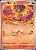 Moltres, card 14 of the Phantasmal Flames set, 2025, illustrated by Kazumasa Yasukuni