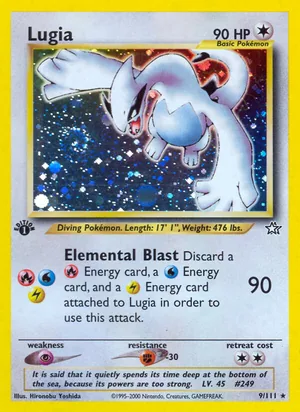 Lugia, the first Lugia card, Neo Genesis 2000