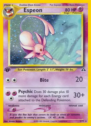 Espeon, the first Espeon card, Neo Discovery 2001