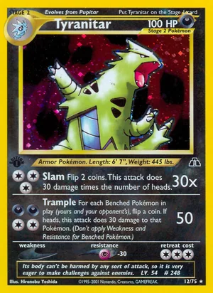 Tyranitar, the first Tyranitar card, Neo Discovery 2001