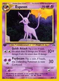 Espeon, card 20 of the Neo Discovery set, 2001, illustrated by Naoyo Kimura