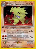 Dark Tyranitar, card 11 of the Neo Destiny set, 2002, illustrated by Shin-ichi Yoshida