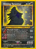 Shining Tyranitar, card 113 of the Neo Destiny set, 2002, illustrated by Ken Sugimori