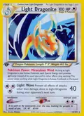 Light Dragonite, card 14 of the Neo Destiny set, 2002, illustrated by Atsuko Nishida