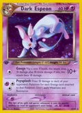Dark Espeon, card 4 of the Neo Destiny set, 2002, illustrated by Atsuko Nishida