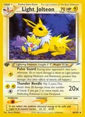 Light Jolteon, card 48 of the Neo Destiny set, 2002, illustrated by Naoyo Kimura