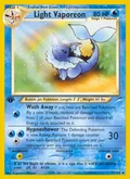 Light Vaporeon, card 52 of the Neo Destiny set, 2002, illustrated by Kagemaru Himeno