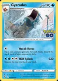 Gyarados, card 22 of the Pokémon GO set, 2022, illustrated by Mitsuhiro Arita