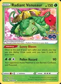 Radiant Venusaur, card 4 of the Pokémon GO set, 2022, illustrated by Misa Tsutsui