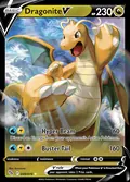 Dragonite V, card 49 of the Pokémon GO set, 2022, illustrated by kawayoo