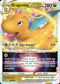 Dragonite VSTAR, card 50 of the Pokémon GO set, 2022, illustrated by PLANETA Tsuji