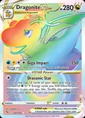Dragonite VSTAR, card 81 of the Pokémon GO set, 2022, illustrated by PLANETA Tsuji