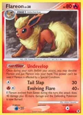 Flareon, card 19 of the Rising Rivals set, 2009, illustrated by Midori Harada