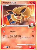 Flareon E4, card 60 of the Rising Rivals set, 2009, illustrated by Masakazu Fukuda