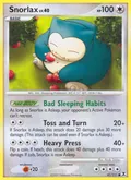 Snorlax, card 81 of the Rising Rivals set, 2009, illustrated by Kouki Saitou