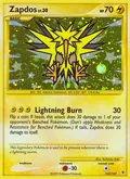 Zapdos, card 150 of the Supreme Victors set, 2009, illustrated by Toshinao Aoki