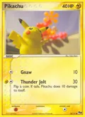Pikachu, card 16 of the POP Series 2 set, 2005, illustrated by Yuka Morii