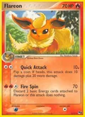 Flareon, card 2 of the POP Series 3 set, 2006, illustrated by Masakazu Fukuda