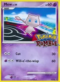 Mew, card 10 of the Pokémon Rumble set, 2009, illustrated by Pokemon Rumble